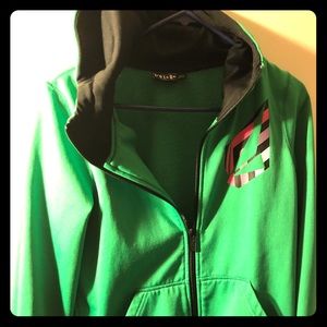 Volcom green zip hoodie NWOT GREEN & rare!